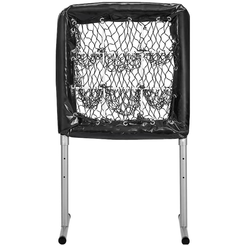 Baseball Softball Pitching Net 9 Hole Strike Zone Trainer with Stakes