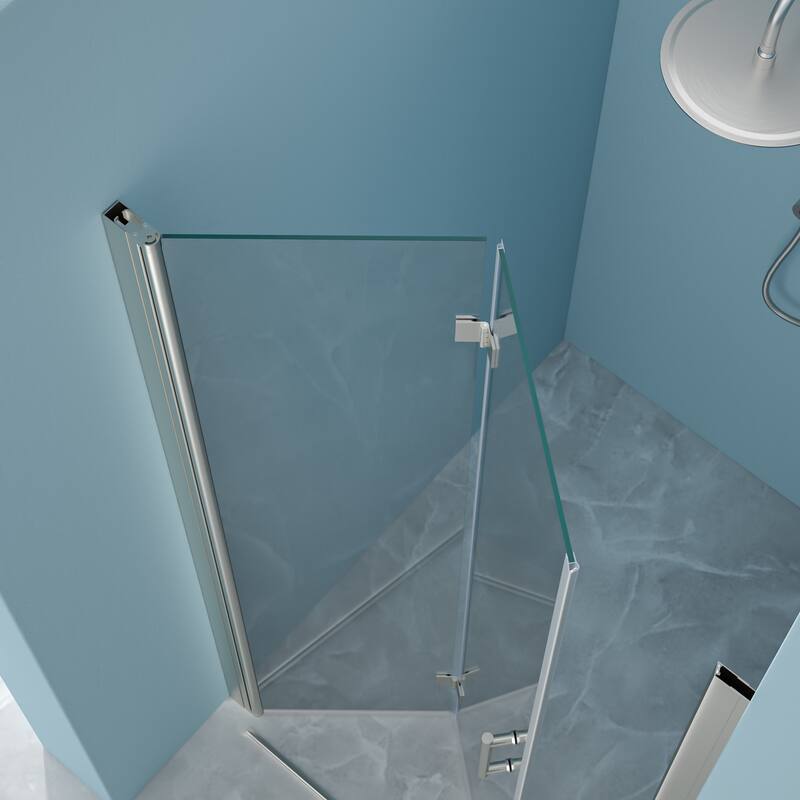 30"W x 72"H Pivot Frameless Swinging Shower Door