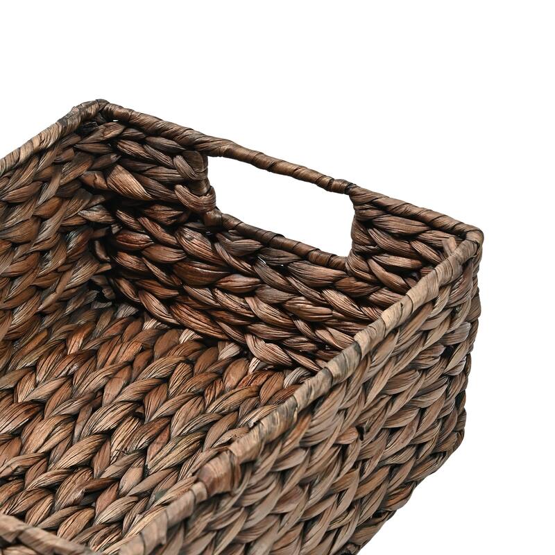 Handwoven Pantry Baskets with Chalkboard Labels & Handles (Set 4)