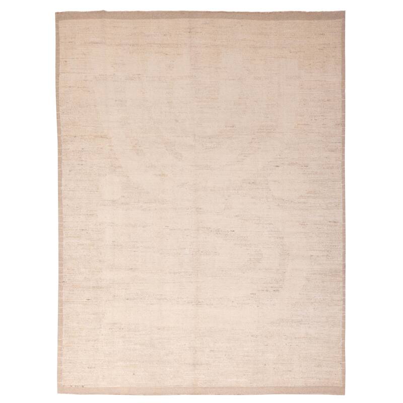 ECARPETGALLERY Hand-knotted Pak Finest Marrakesh Cream Wool Rug - 9'1 x 11'9