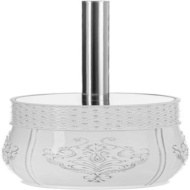 Creative Scents Vintage White Bathroom Toilet Brush Set