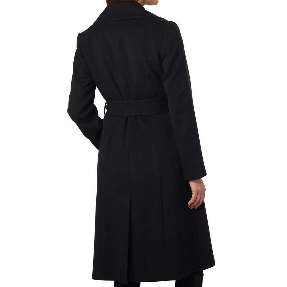 black wrap coat womens