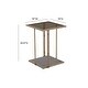 preview thumbnail 4 of 8, Emma Ash & Glass Side Table by Inspire Me! Home Decor