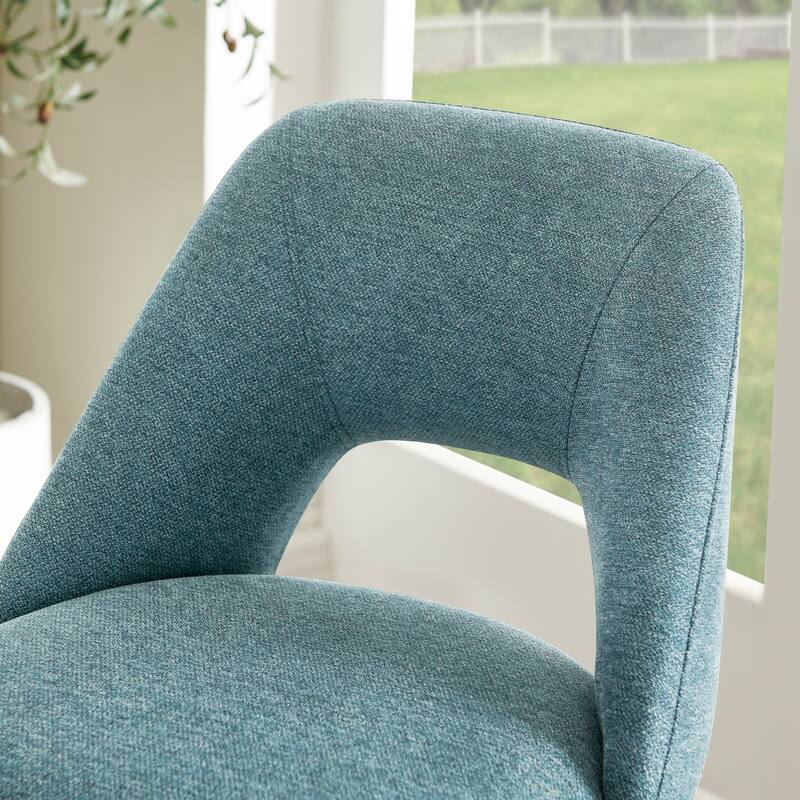 Roundhill Furniture Nuvia Contemporary Adjustable Barstool with Upholstered Swivel Seats, Set of 2