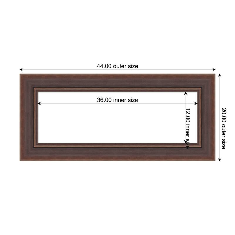 Moab Brown Bronze Framed Dry Erase Magnetic Board - 44 x 20 in