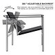preview thumbnail 4 of 5, Mid Century Stainless Steel Leather Armchair with Rotatable Backrest