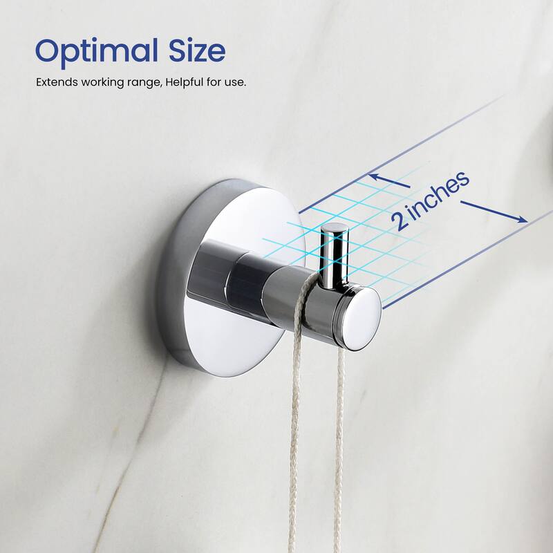 Circular Bathroom Towel & Robe Hook 2 Count