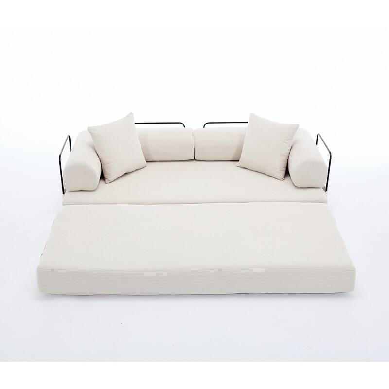 Folding Convertible Out Sleeper Sofa Bed,4-in-1 DIY Combination Convertible Sofa