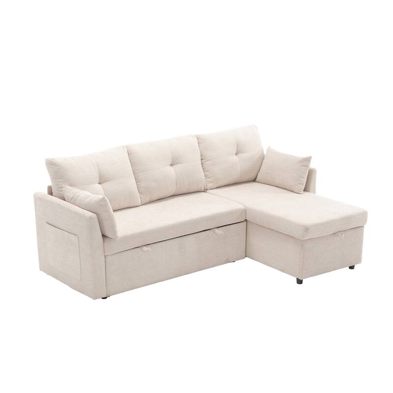 L Shaped Modular Sectional Sofa w/ Reversible Chaise and Storage Seat