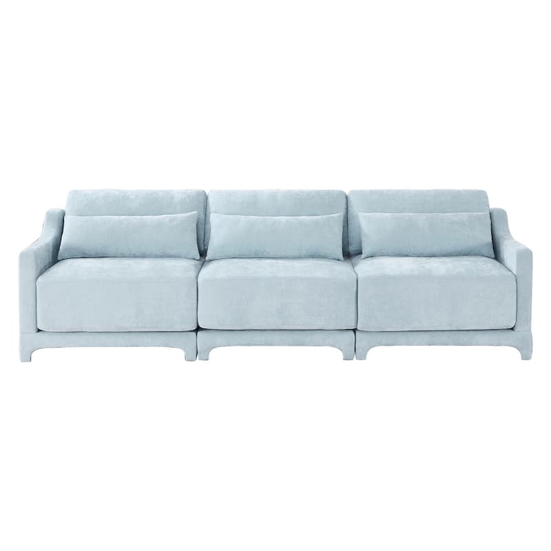 105.9" Chenille 4-Seater Sofa with ergonomic, wooden base,high - resilience sponge for Living Room