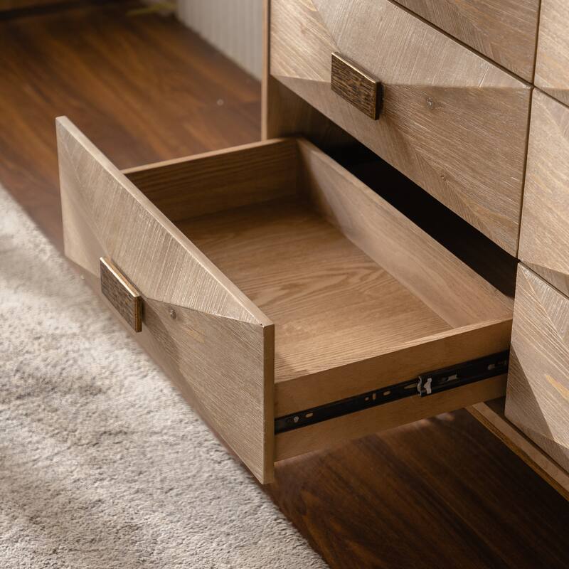 GDFStudio - Natalie Elegant 6 Drawer Dresser with Modern Storage and Versatile Functionality - 6 Drawers Dresser