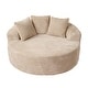 preview thumbnail 37 of 43, XIZZI Modern Round Plush Lounge Sofa with Cushions