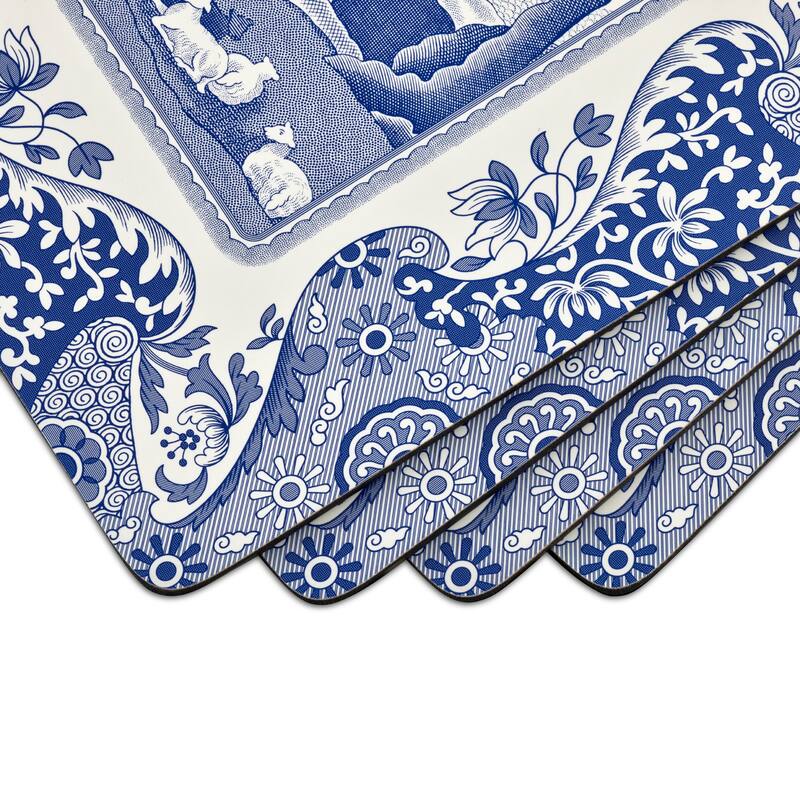 Pimpernel Set of 4 Blue Italian Placemats - 15.7 inches x 11.7 each