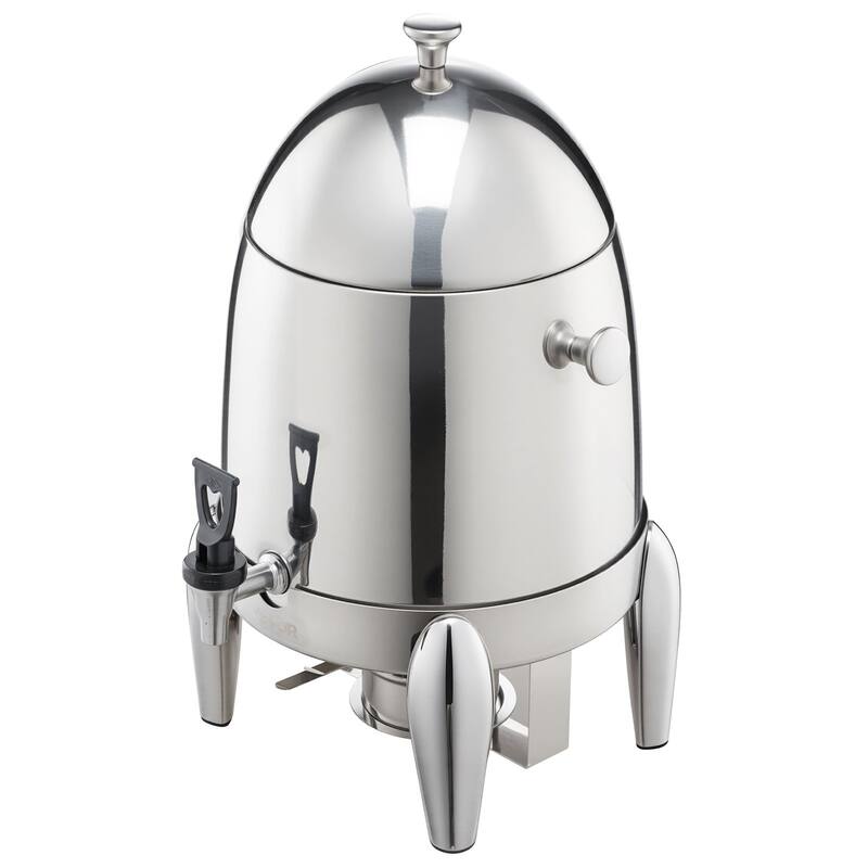 Stainless Steel 2.7 Gallon Hot Cold Beverage Dispenser with Lid and Spigot for Catering Events - 11 x 11 x 20.5 in