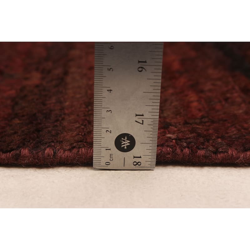 ECARPETGALLERY Hand-knotted Finest Peshawar Ziegler Burgundy Wool Rug - 9'10 x 9'8