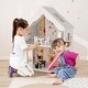 preview thumbnail 2 of 8, Costway Kids Wooden Dollhouse Semi-Opened DIY Playset with Simulated - See Details