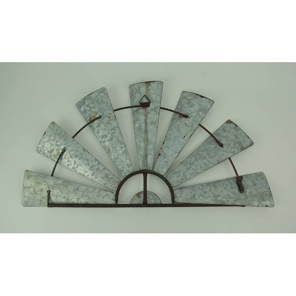 Shop 24 Inch Rusty Weathered Metal Half Windmill Farmhouse Wall Hanging Decor Overstock 27985500