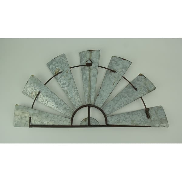 Shop 24 Inch Rusty Weathered Metal Half Windmill Farmhouse Wall