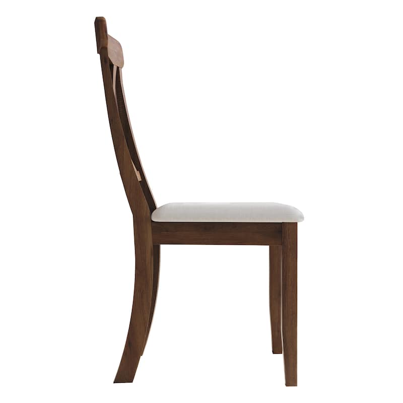 CraftPorch Farmhouse Style Wooden Dining Chairs (Set of 2) - N/A