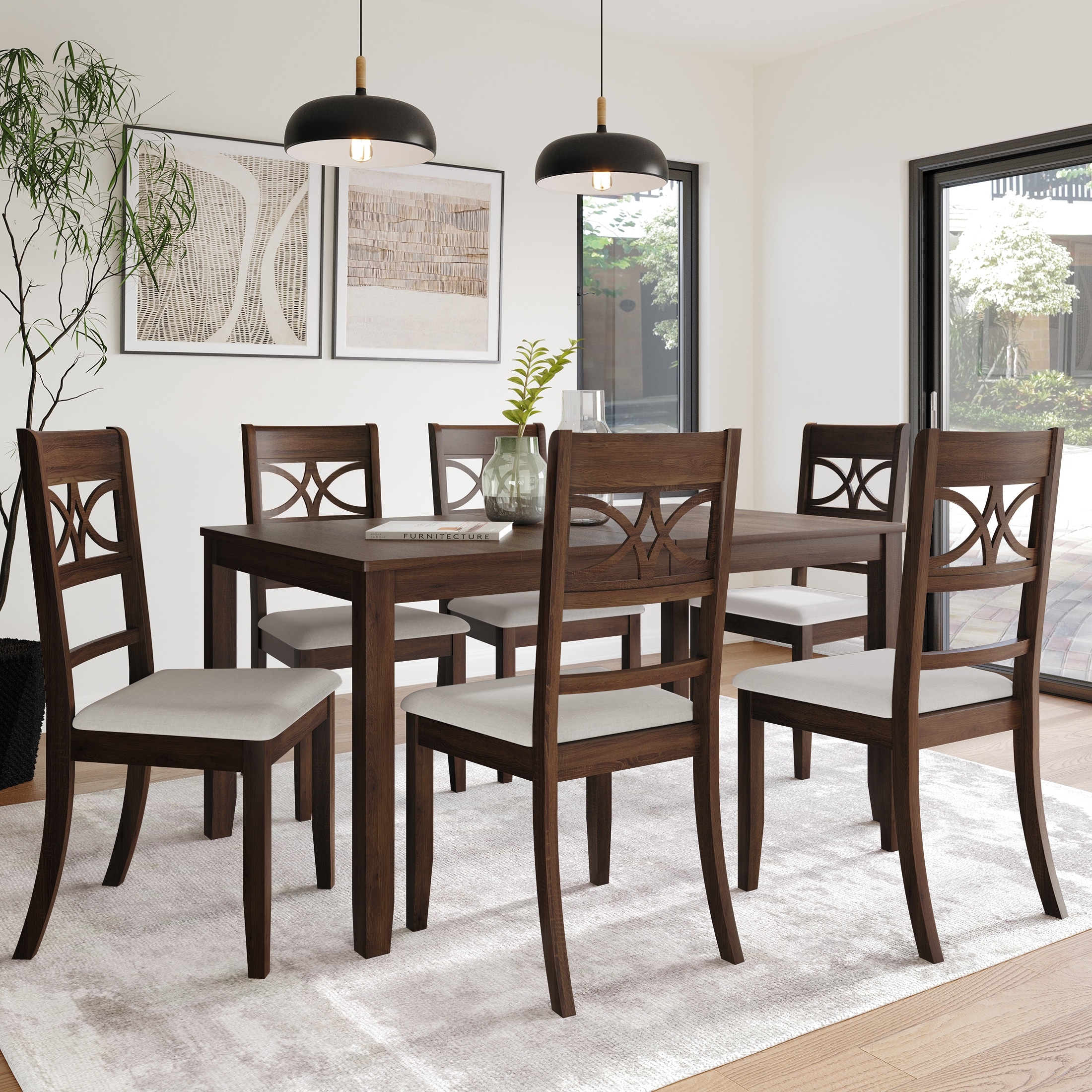 7 Piece Sets Mid Century Modern Dining Sets Bed Bath Beyond
