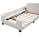 preview thumbnail 11 of 9, Twin Upholstered Daybed with Carton Ears Headboard, White