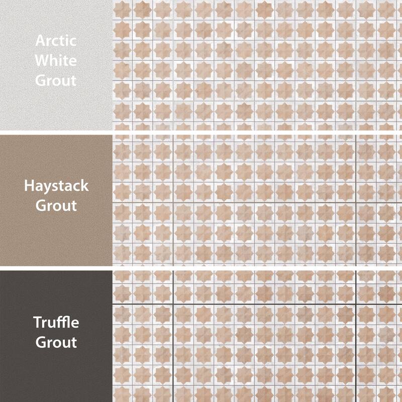 Merola Tile Tetuan Astre Cotto White 12-1/8" x 21-7/8" Porcelain Wall Tile