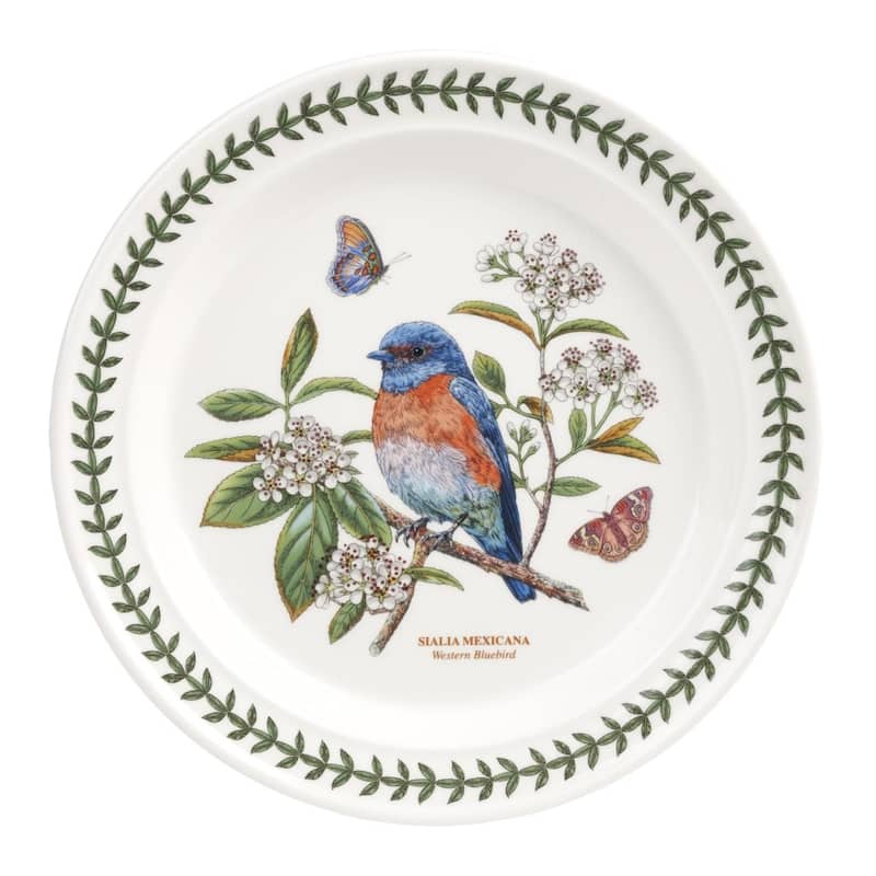 Portmeirion Botanic Garden Birds Dinner Plate - 10.5 in - West Bluebird