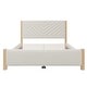 preview thumbnail 5 of 6, Modern Mid-Century Queen Size Upholstered Platform Bed Frame with Tufted Headboard and Solid Wood Legs, Beige