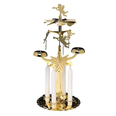 12" Swedish Angel Chime Christmas Decoration with Candelabra