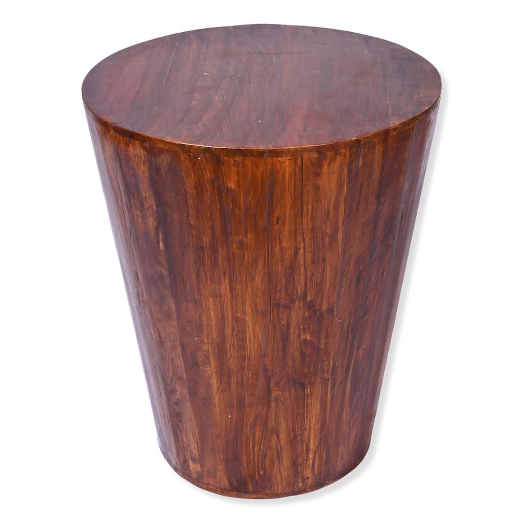 Reclaimed Wood round Cone shaped 18 inch Side table, Accent Table, End Table or Plant Stand.