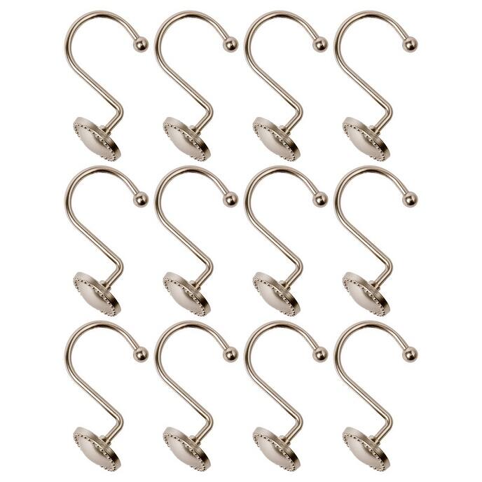 Utopia Alley Rustproof Zinc Shower Curtain Rings for Bathroom, Set of 12