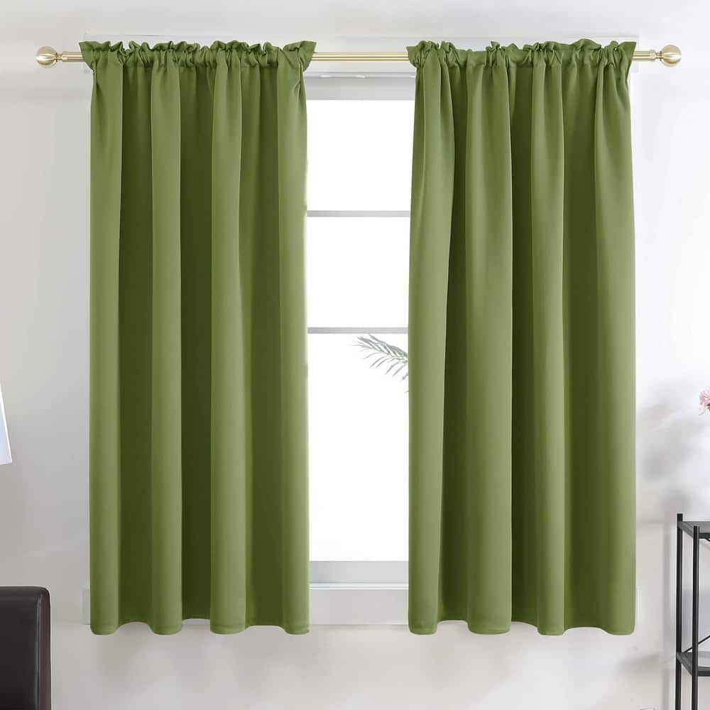 Deconovo Solid Rod Pocket Curtain Panel Pair (2 Panel)
