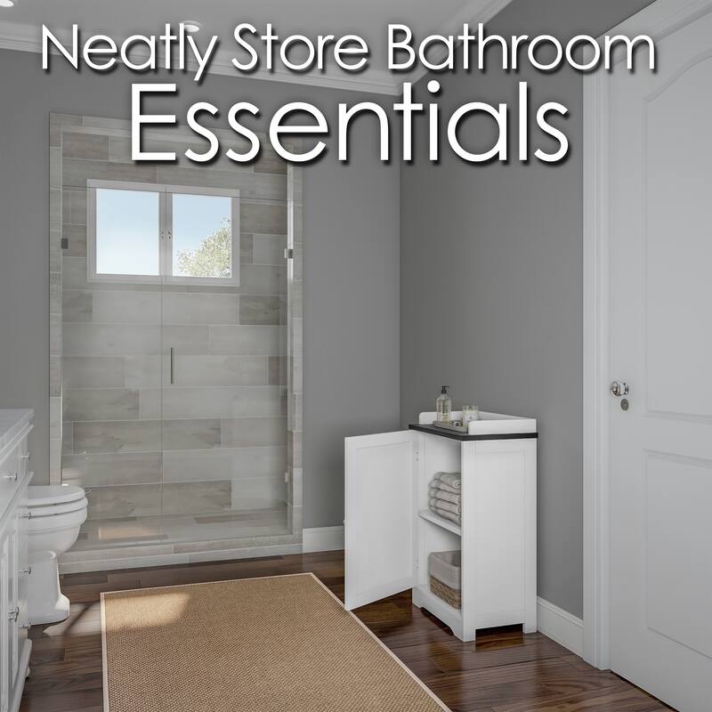 Lavish Home Modern Wall and Floor Spacesaver Bathroom Storage Cabinet