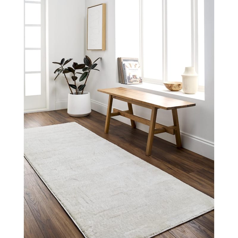Livabliss Transitional Freud Solid Area Rug - 9'2" x 12' - Off-White