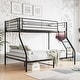 preview thumbnail 4 of 8, Heavy Duty Twin Over Full Metal Bunk Bed with Ladder,Metal Slats And Side Rails
