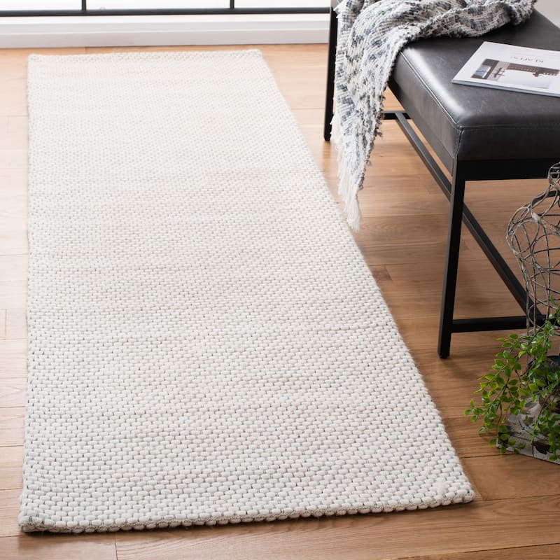 SAFAVIEH Handmade Natura Refiqe Wool Rug - 2'3" x 8' Runner - Ivory - Runner