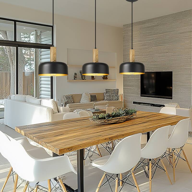Ceiling Dome Light, Pendant Light Fixture - Black
