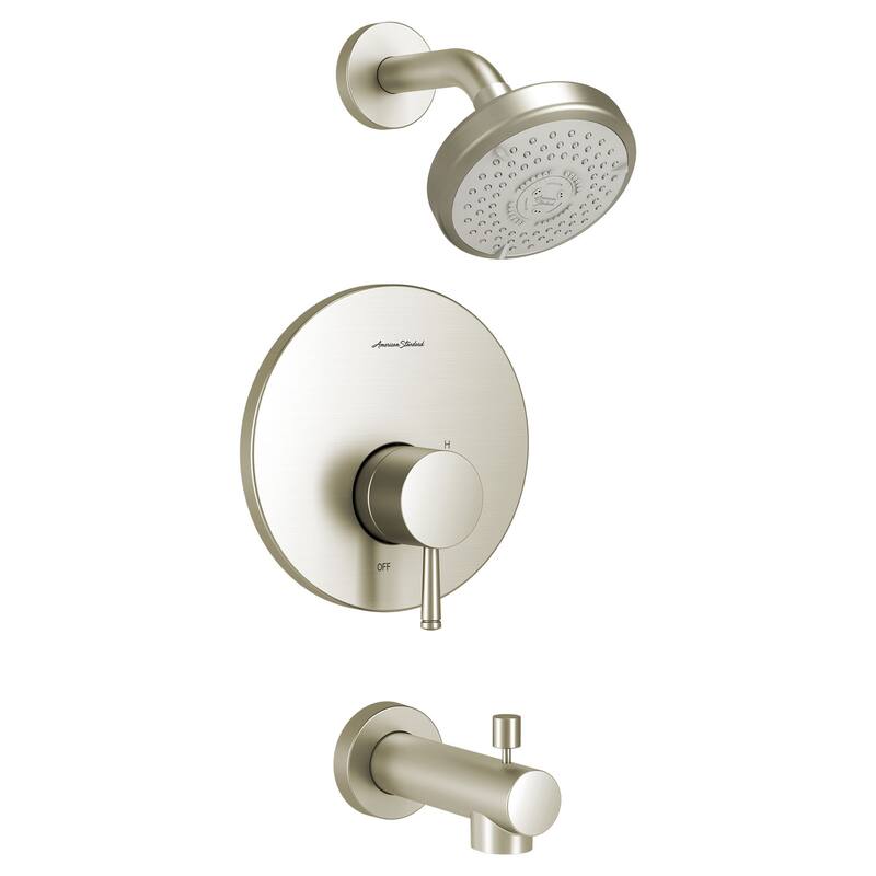 American Standard Serin Tub and Shower Trim Package with 1.75 GPM - Brushed Nickel