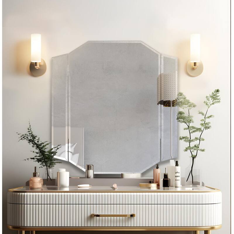 Allan Andrews Bi-Fold Curved Vanity Mirror