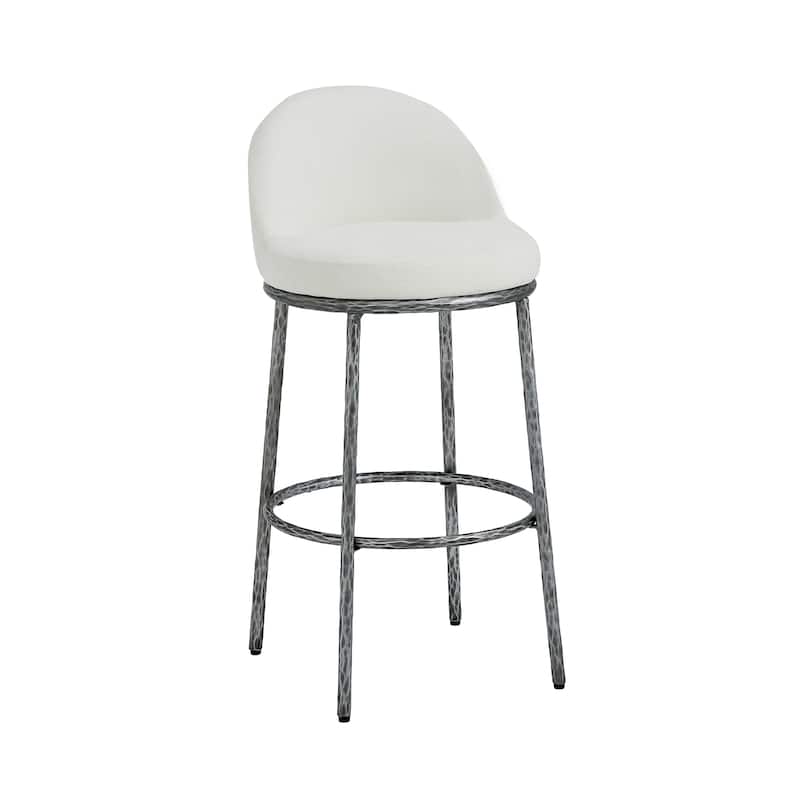 Christopher Knight Home - Altea Modern Upholstered Bar Stool with Forged Metal Legs, Set of 2