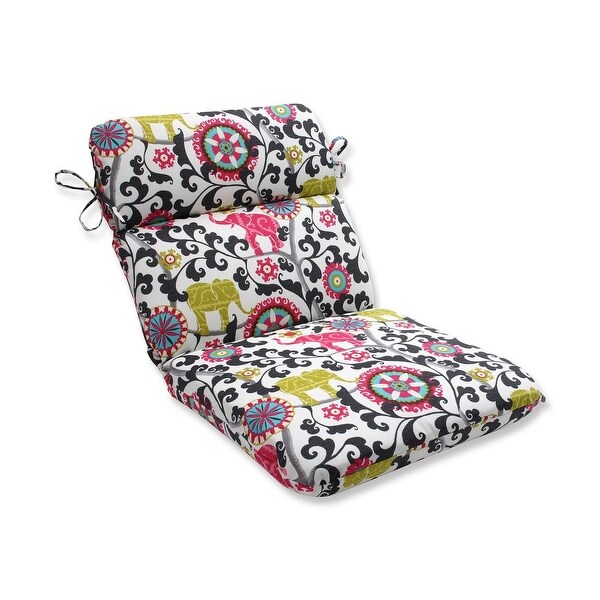 40 5 Pink And Black Elephant Dreams Outdoor Patio Chair Cushion 40 5 Pink And Black Elephant Dreams Outdoor Patio Chair Cushion