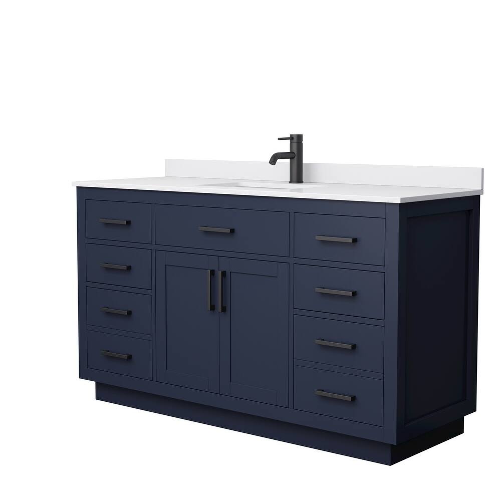 Beckett TK 60-inch Single Vanity, Cultured Marble Top