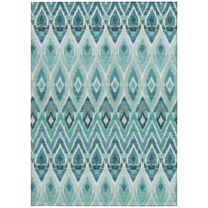 HomeRoots Southwestern Transitional Rectangle Outdoor Rug