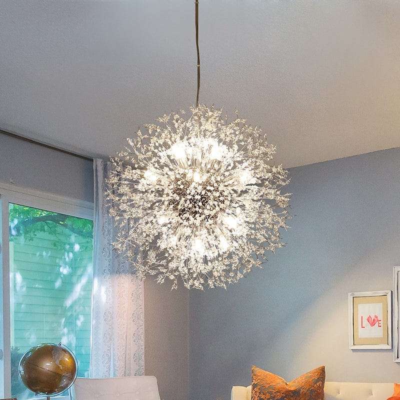 OYIPRO Modern Firework Sputnik Chandelier Crystal Pendant Lighting - Chrome