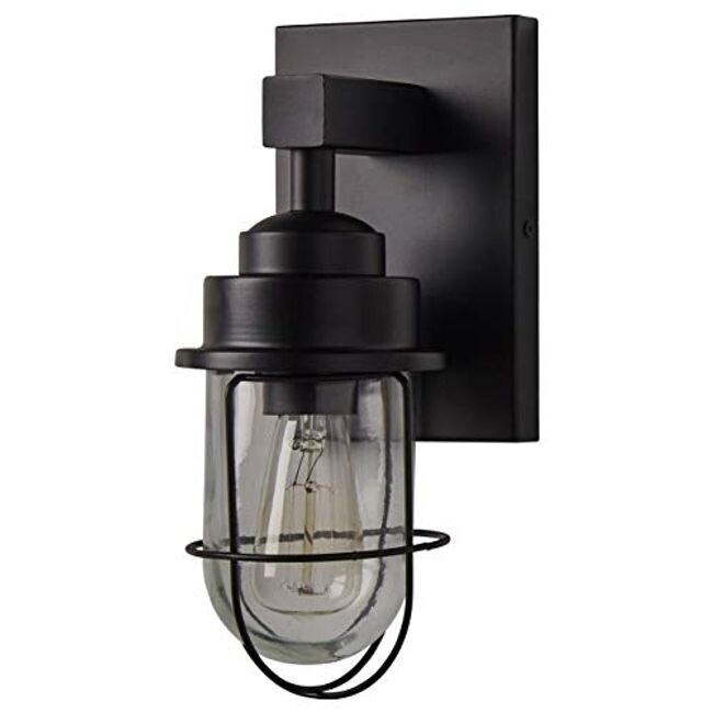 Shop Black Farmhouse Wall Sconce Industrial Cage Wall Light