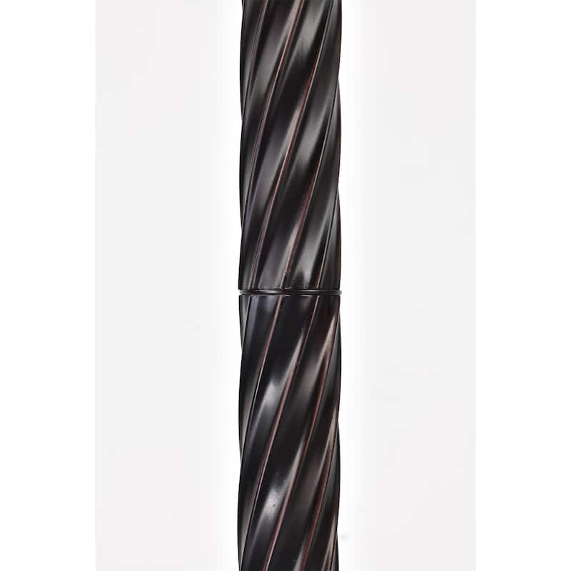 Tiffany-style Mission-style White Torchiere