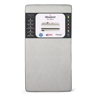 Beautyrest® Black Diamond 2 Stage Crib and Toddler Mattress - 27.5 x 52 x 6