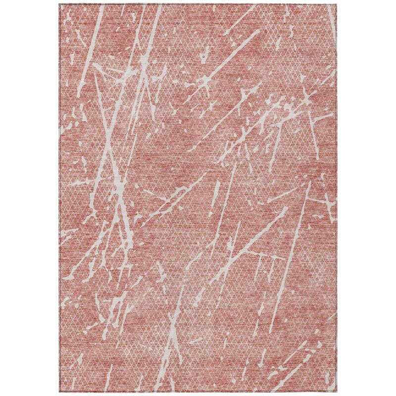 Machine Washable Indoor/ Outdoor Chantille Contemporary Crackle Rug