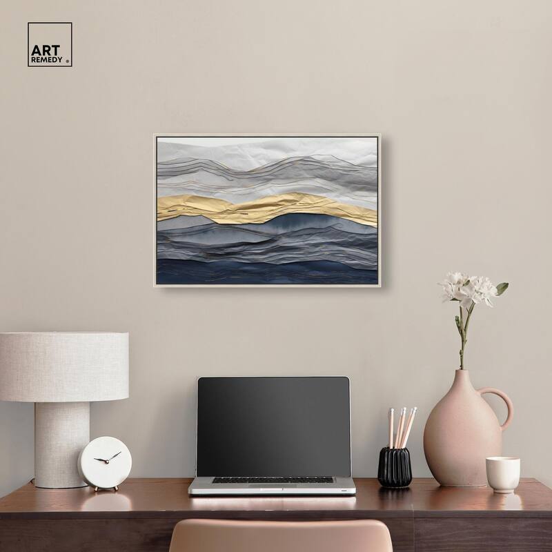 Flowing Golden Tide Canvas by Art Remedy