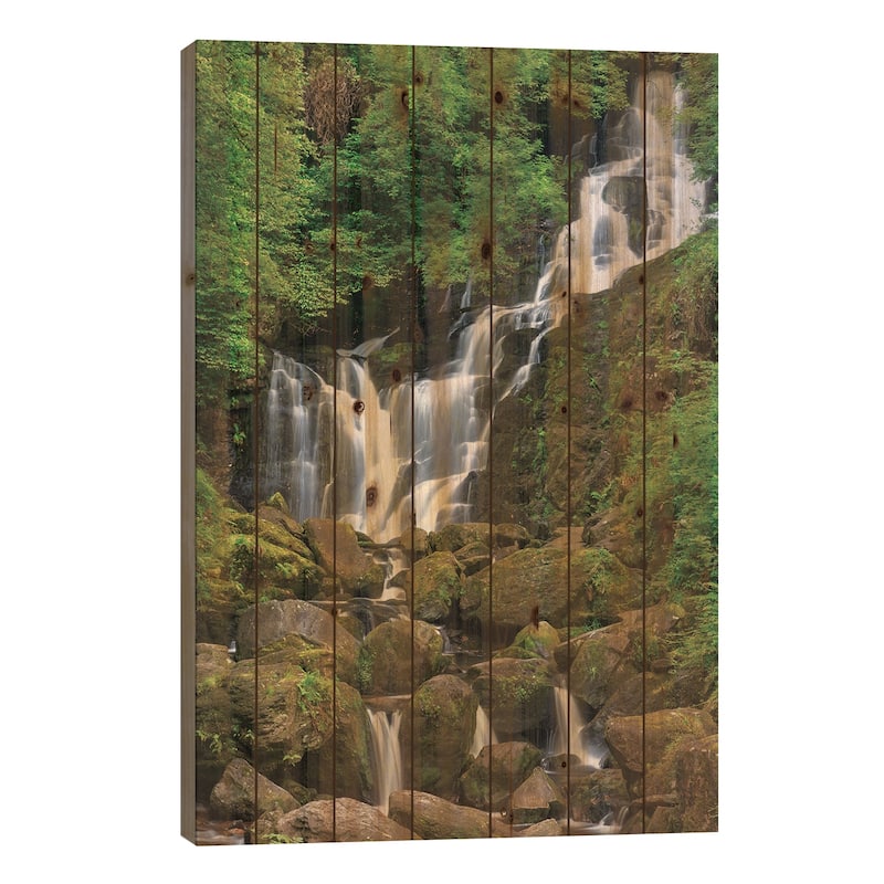 Killarney National Park, County Kerry, Ireland. Torc Waterfall. Print On Wood by Tom Norring - Multi-Color - 26x18x1.5